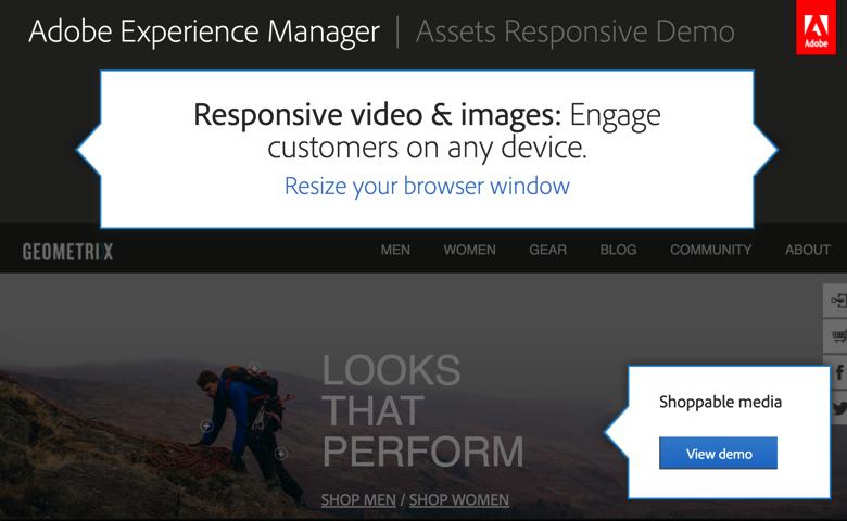 Deliver rich visual content with dynamic media Adobe Experience Manager Dynamic Media generates and delivers automatically scaled, interactive rich media content, in real time, via a global,