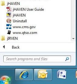 jhaven Uninstall www.cms.gov www.qtso.com Desktop ICONs double click the icon found on the desktop.