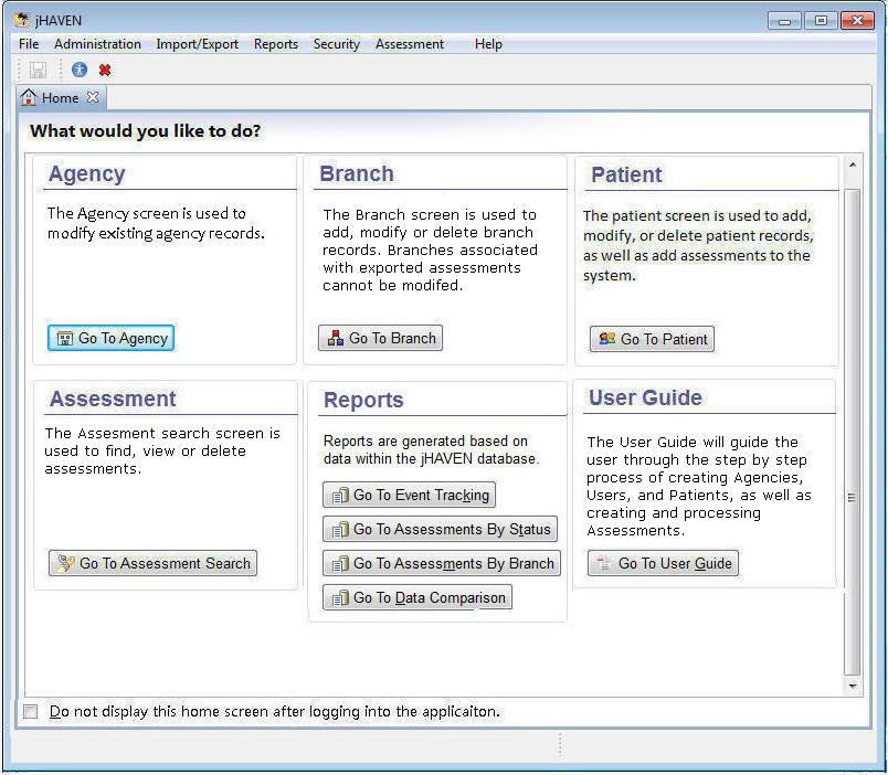 Data Entry User After the Data Entry User is successfully logged in, the application Welcome screen will become available with a Menu Bar and a Tool Bar. 1.