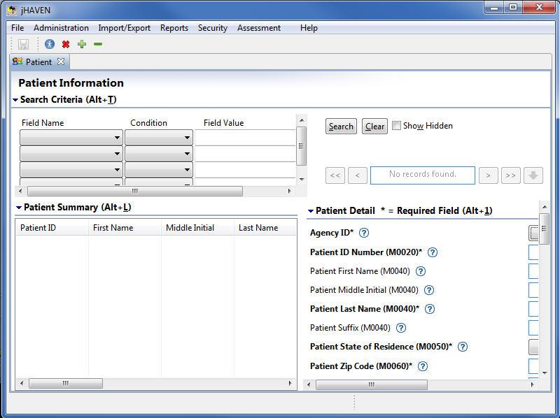 Branch AND Patient Searches jhaven User Guide, v1.0 The search for the Branch and Patient screens is included those Administration screens.