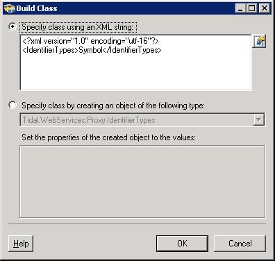 Managing Activity Definitions Chapter 4 Using Web Services Activities Defining the Build Class Properties Use the Build Class dialog box to specify the class for the build instanceid.
