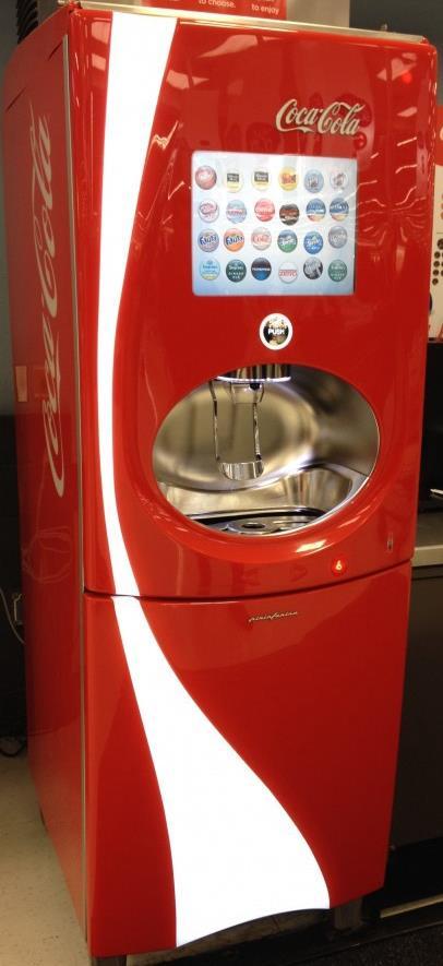 Designed By Industrial Design Touch Screen Soda Fountain 165 Coca-Cola and Custom Flavours.
