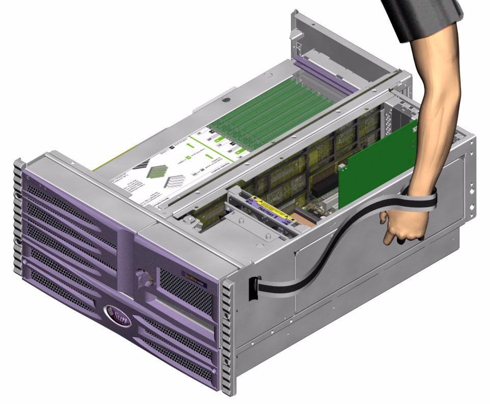 2. Use an antistatic mat or similar surface. When performing any installation or service procedure, place static-sensitive parts, such as boards, cards, and disk drives, on an antistatic surface.