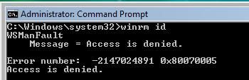 Also, issue the following command so that your local Administrator account can get past User Access Control (UAC): reg add HKLM\SOFTWARE\Microsoft\Windows\CurrentVersion\Policies\System /v