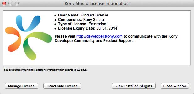 9. Upgrade Kony Studio Kony Studio Installation Guide -