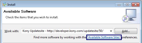 9. Upgrade Kony Studio Kony Studio Installation Guide - Mac 2. The Preferences dialog appears. 3.