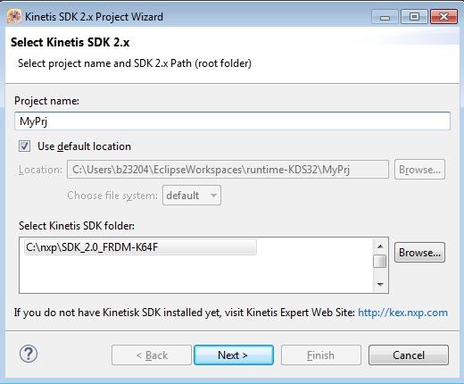 Select the menu File -> New -> MCUXpresso SDK 2.x Project 2.