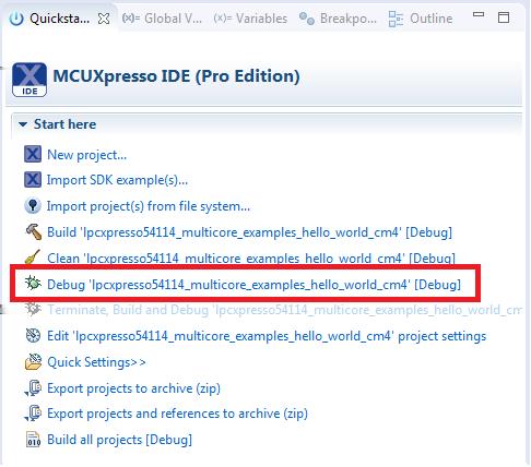 Run a demo using MCUXpresso IDE v10.0.0 Figure 67.