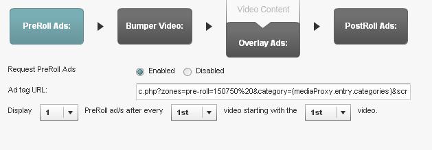 Configuring Companion Ads The following targeting templates are available for targeting: category={mediaproxy.entry.categories} tags={mediaproxy.entry.tags} name={mediaproxy.entry.name} id={mediaproxy.