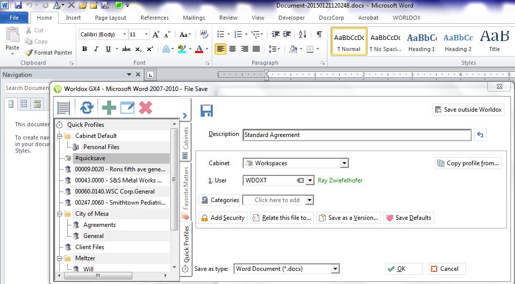Microsoft Office QuickSave and Search File and find documents quickly without
