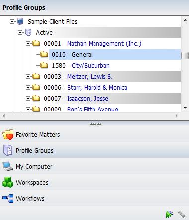 Cabinets Folder Tree Has Replaced Profile Groups In previous versions of Worldox, a Profile Group was a category of profiles (a form used to profile
