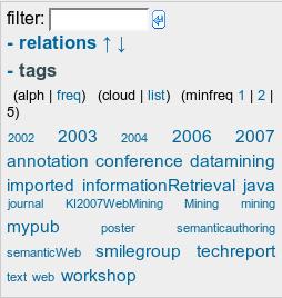 PIMo Java manual tagging of files, folders,