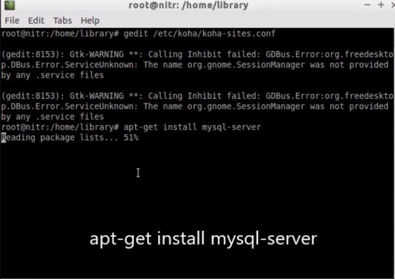 In the next step, install MySQL server by running the