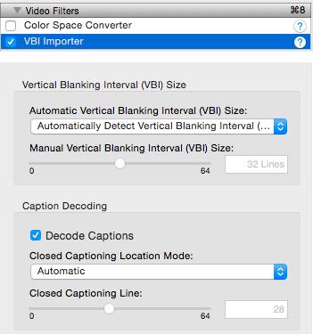 Select the VBI Importer Video Filter, and check Decode Captions. When set to Automatic (the default), this will detect and extract the caption data on the input for embedding in the output.