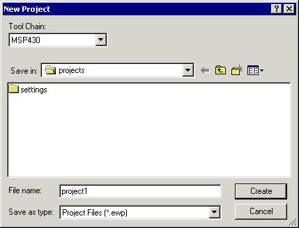Creating an application project Now you are ready to create a project and add it to the workspace.
