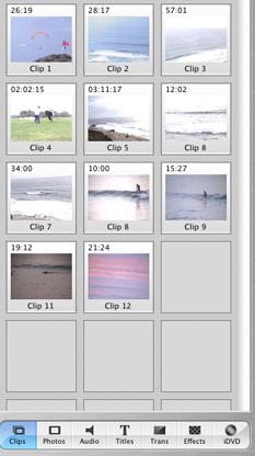 5 A B A B Clip Viewer Vs. Timeline Viewer imovie has two different viewers besides the Clips Pane area.