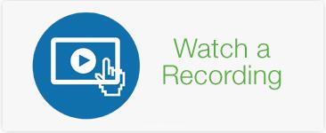 Watch a Recording On the home page, click Watch a Recording: A list of all recorded meetings appears, locate your meeting or class, and then click View.
