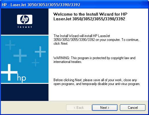 Installing Windows printing-system components Figure 6-23 Network install Welcome dialog box Click Next to continue.