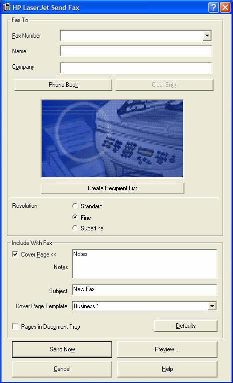Software description Figure 2-20 HP LaserJet Send