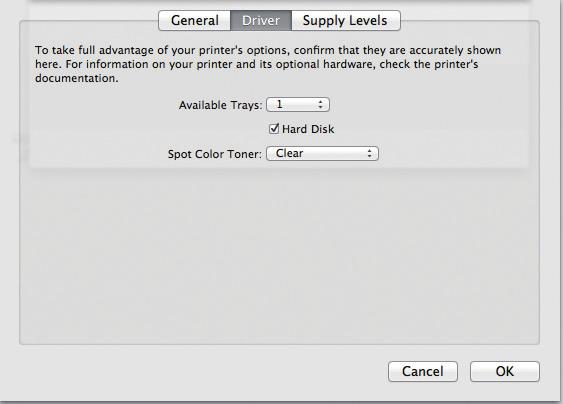 If the mounted color is not set, select the relevant Spot color toner color.
