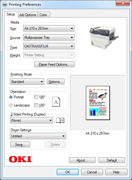 Printing on transparent film 12 13 For reverse printing, enable [Mirror Print], and click [OK]. Click [Print] in the [Print] screen to print.