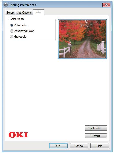 9 10 11 12 Click [Spot Color] in the [Color] tab. Select [Data portion (Including white)] in [Usage Methods].