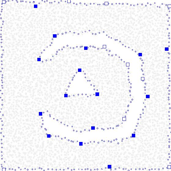 6 (a) Concave/convex critical points. (b) Bisectors. (c) 14 partitions generated. Fig. 5. Illustration for convex partition. The network has 4431 nodes with average node degree 10.22.