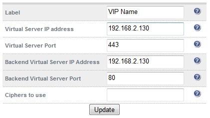Enter a valid IP address, e.g. 192.168.2.150 Note: in this mode its possible to have a different port for the RIP than was configured for the VIP, in this example both are the same Enter a valid port, e.