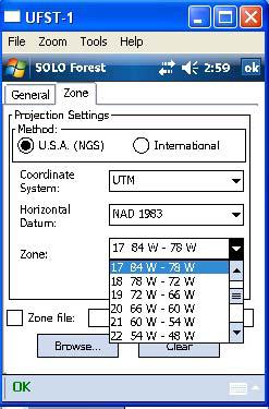 Under Zone, ensure the correct zone is displayed (you should not need to change the Coordinate System or the Horizontal Datum boxes).
