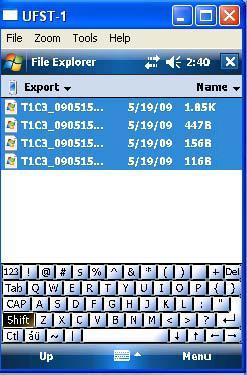 Select and copy exported files.