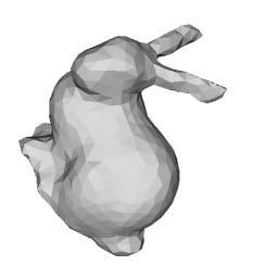 A depth image fi ( xy, ) of the rotated bunny model. Figure 5g. G( ρ, φ ) (Fourier transform of g( r, θ ) ). Figure 5h. G ( ρ, φ) (Fourier transform of g ( r, θ ) ).