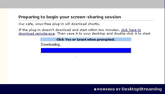Step 3: Guide the Customer through the Download The customer must go through the download process each time a support