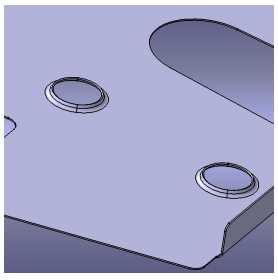 Step 6: Creating Flanged Holes In this step, we create two