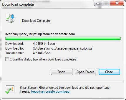 7. Once successfully exported, you will receive a "Download Complete" success message.