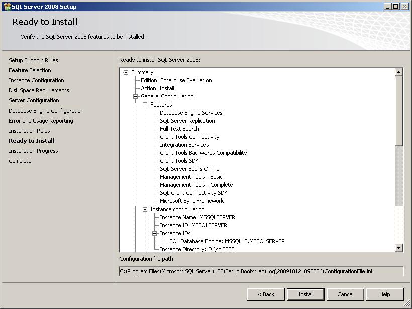 Figure 21 Ready to Install dialog box Click Install to enter the
