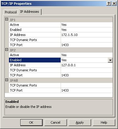 Figure 38 Configure IP addresses for TCP/IP Click OK to save the configuration.