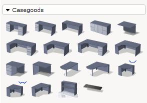 Casegoods In the Casegoods section, you will find worksurface and storage products and options.