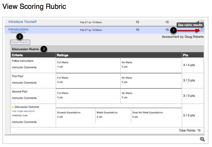 Some teachers may choose to grade an assignment using a rubric.