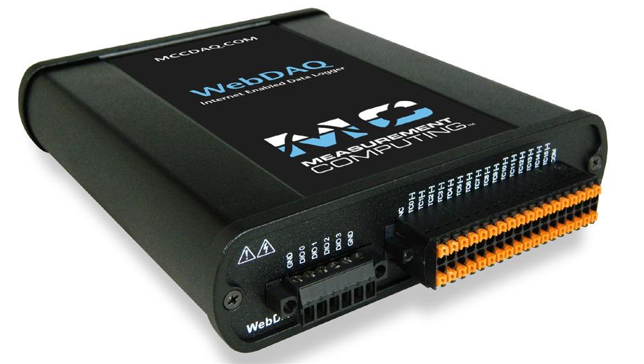 Internet Enabled Thermocouple Data Logger The WebDAQ 316 intelligent logger features remote monitoring and control of real-time temperature data.