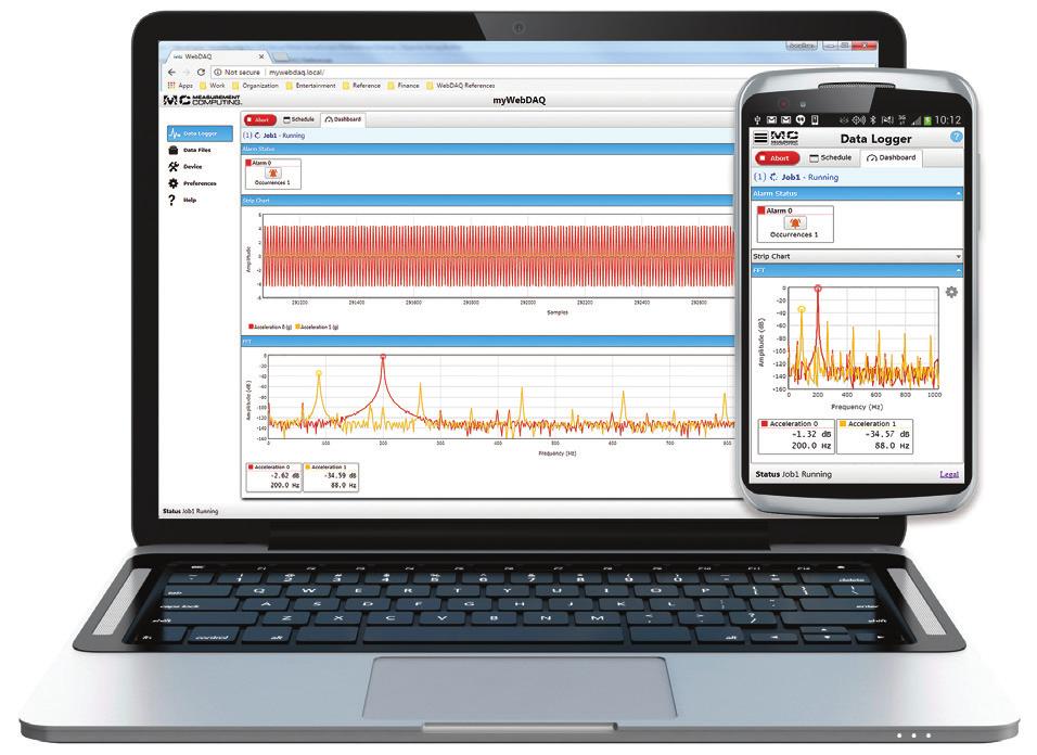 Internet Enabled Vibration/Acoustic Logger The WebDAQ 504 intelligent logger features remote monitoring and control of real-time acoustic and vibration data.