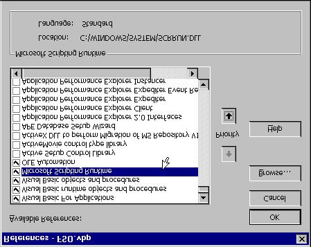 CHAPTER 14 SEQUENTIAL FILES 5 Fig. 14.6 References dialog with Microsoft Scripting Runtime selected.