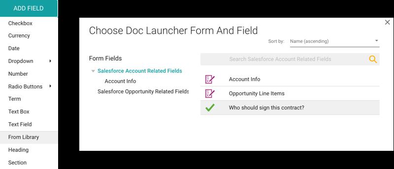 Field Libraries (Open Beta) As the building blocks for Doc Launcher Forms have been built out, we have also set out to further speed delivery.