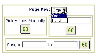 Using a Page Key If the Search Report (looking glass) icon appears, you can select a page key and then Select a page key to