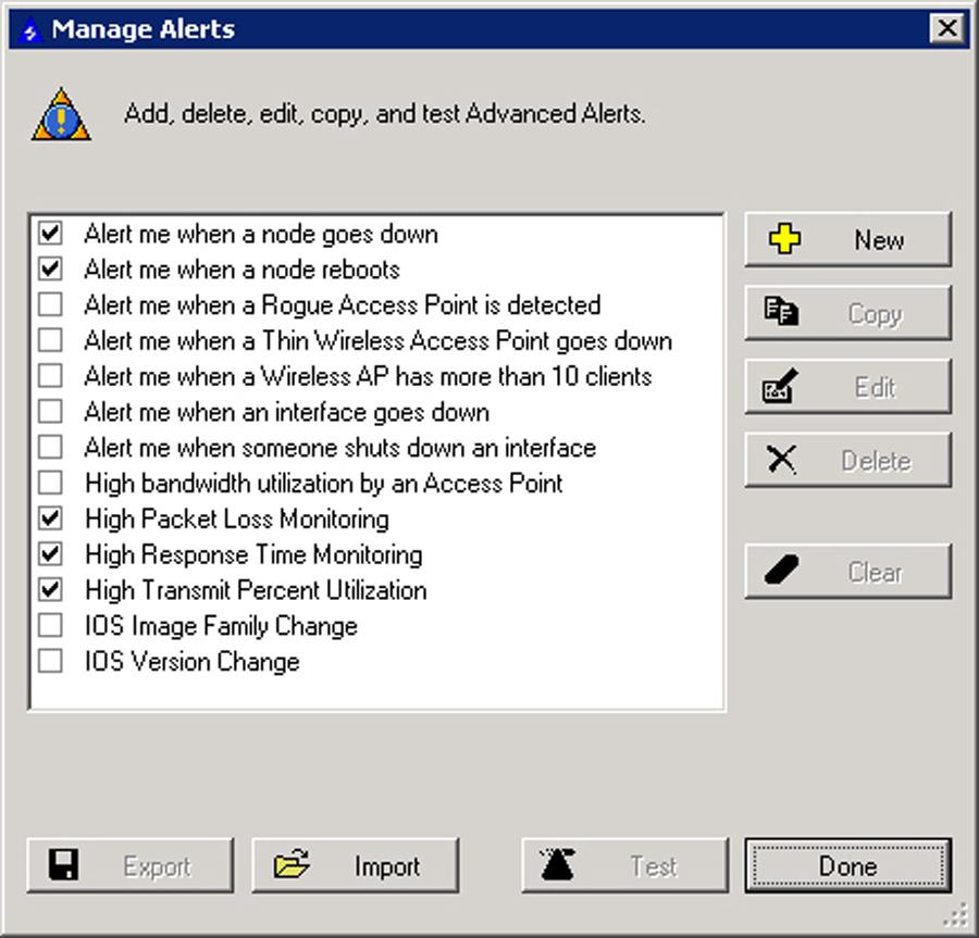 Step 3: Configure fault and performance alerts By default, Orion provides a number of advanced alerts that are configured at install.