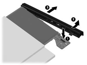 8. If it is necessary to replace the optical drive bracket, position the optical drive with