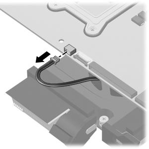 5. Disconnect the fan cable from the system board. 6. Follow the sequence embossed on heat sink to loosen the four Phillips M2.5 7.