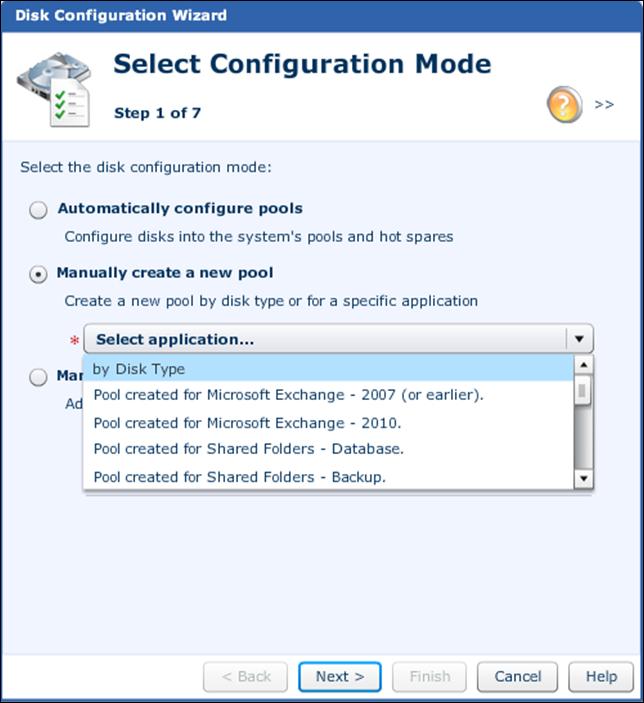 Physical Storage Allocation on VNXe: Storage Pools Figure 3. Select Configuration Mode page 4. Click Next.