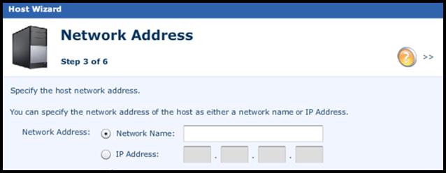 VNXe Connectivity Configuration Figure 12. Network Address page 8. Click Next. The iscsi Access page appears. 9. If the host is connected to iscsi storage, specify a valid iscsi address (IQN): a.