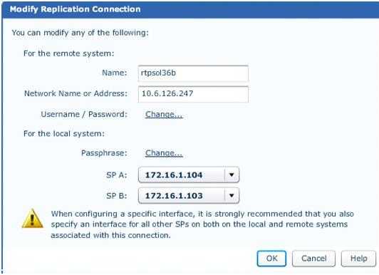 SharePoint Data Replication Using VNXe Figure 42. Modify Replication Connection page 7. Click OK.