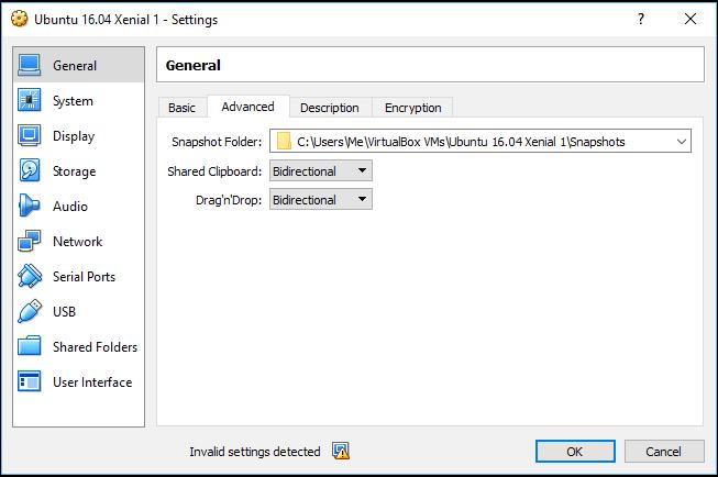 First, on the General settings dialog, on the Advanced tab, change the Shared Clipboard and Drag'n'Drop settings to